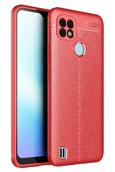 Realme C25 Kılıf Auto Focus Kapak - Kırmızı
