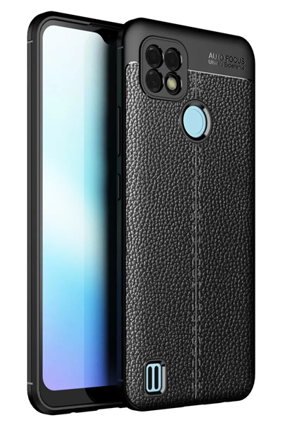 Realme C25 Kılıf Auto Focus Kapak - Siyah