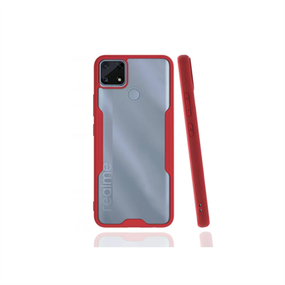 Realme C25 Kılıf Platin Silikon - Kırmızı