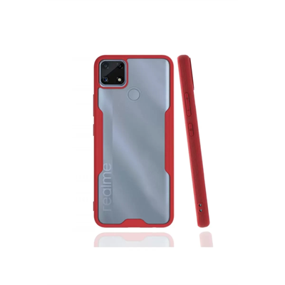 Realme C25 Kılıf Platin Silikon - Kırmızı