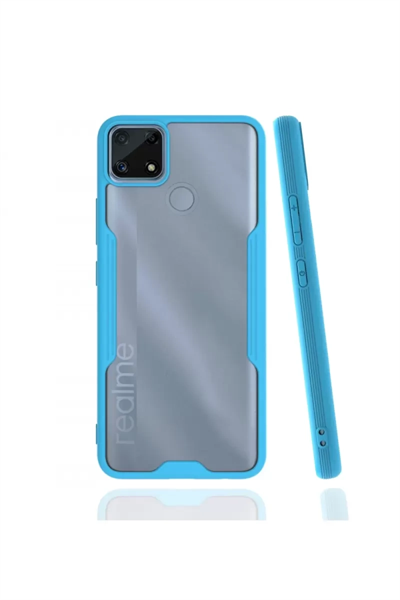 Realme C25 Kılıf Platin Silikon - Mavi