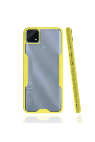 Realme C25 Kılıf Platin Silikon - Sarı