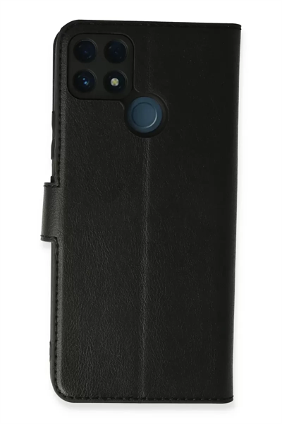 Realme C25 Kılıf Trend S Plus Kapaklı Kılıf - Siyah