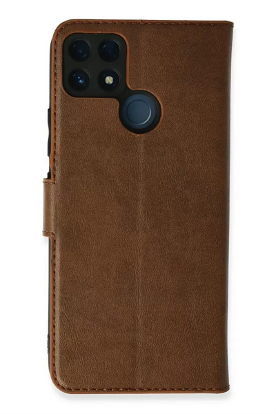 Realme C25 Kılıf Trend S Plus Kapaklı Kılıf - Taba