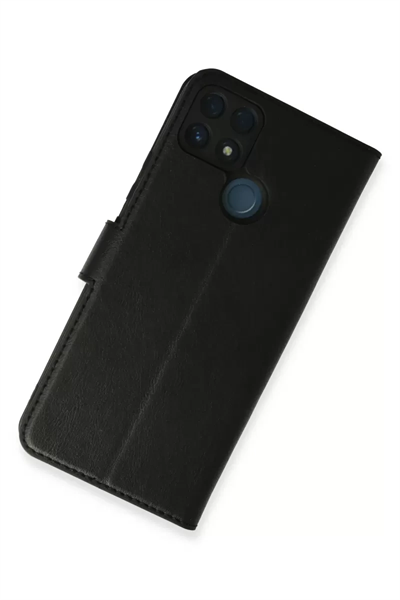 Realme C25 Kılıf Trend S Plus Kapaklı Kılıf - Siyah