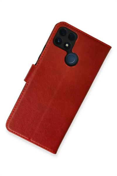Realme C25 Kılıf Trend S Plus Kapaklı Kılıf - Kırmızı