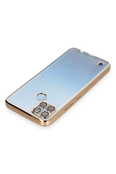 Realme C25Y Kılıf Lensli Silikon - Gold