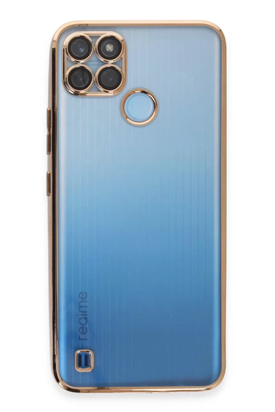 Realme C25Y Kılıf Lensli Silikon - Gold