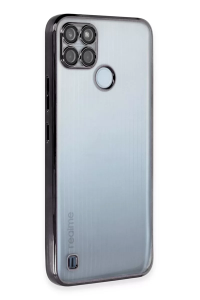 Realme C25Y Kılıf Lensli Silikon - Siyah