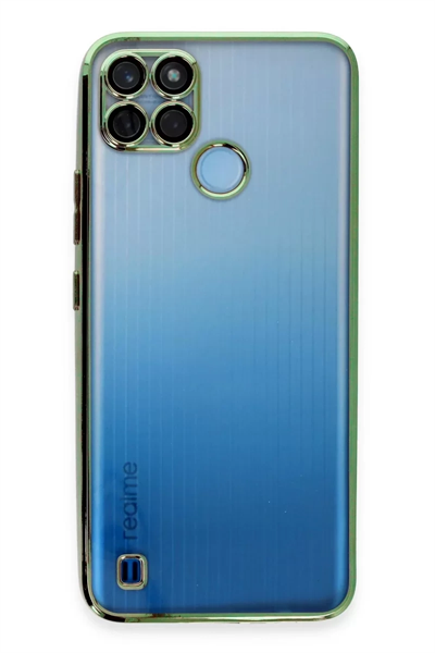Realme C25Y Kılıf Lensli Silikon - Yeşil