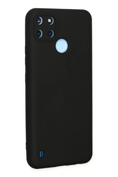 Realme C25Y Kılıf Nano içi Kadife Silikon - Siyah
