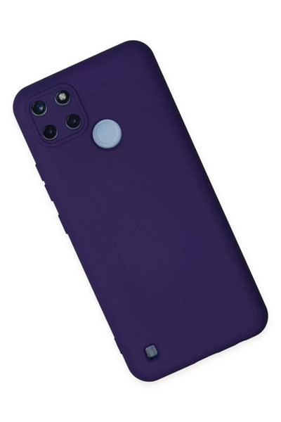 Realme C25Y Kılıf Nano içi Kadife Silikon - Mor