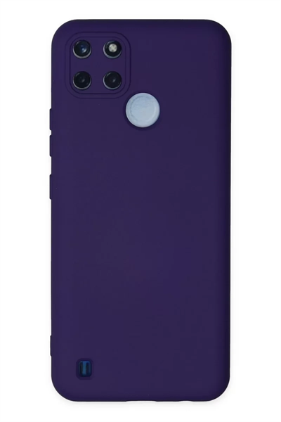 Realme C25Y Kılıf Nano içi Kadife Silikon - Mor