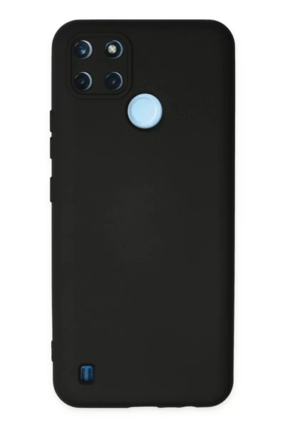 Realme C25Y Kılıf Nano içi Kadife Silikon - Siyah