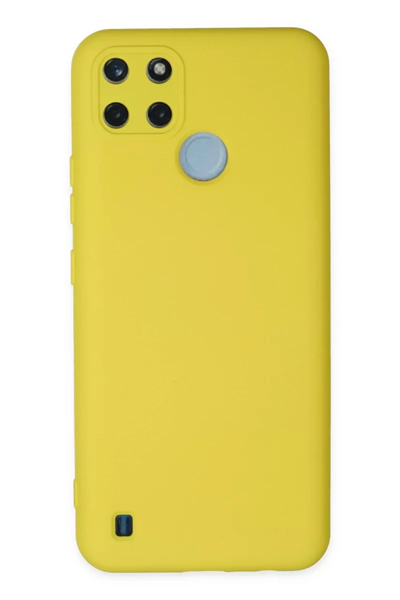 Realme C25Y Kılıf Nano içi Kadife Silikon - Sarı