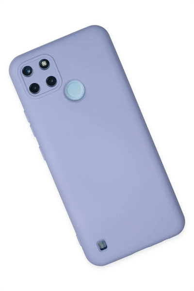 Realme C25Y Kılıf Nano içi Kadife Silikon - Lila