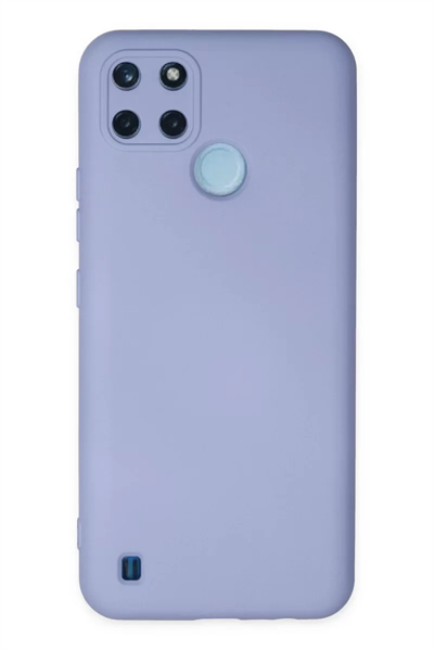 Realme C25Y Kılıf Nano içi Kadife Silikon - Lila