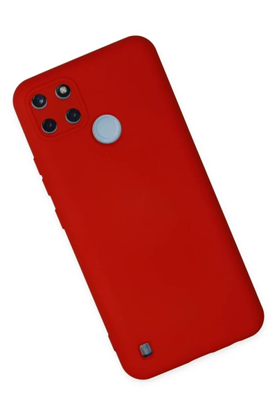 Realme C25Y Kılıf Nano içi Kadife Silikon - Kırmızı