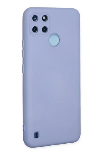Realme C25Y Kılıf Nano içi Kadife Silikon - Lila