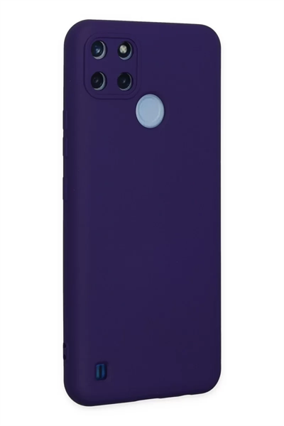 Realme C25Y Kılıf Nano içi Kadife Silikon - Mor