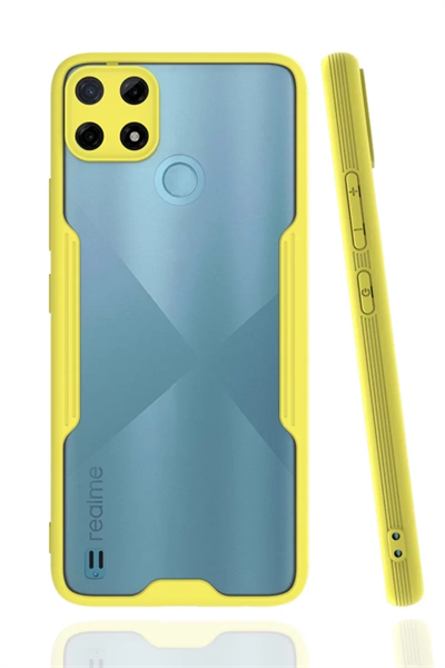 Realme C25Y Kılıf Platin Silikon - Sarı