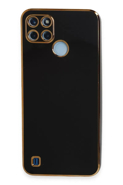Realme C25Y Kılıf Volet Silikon - Siyah