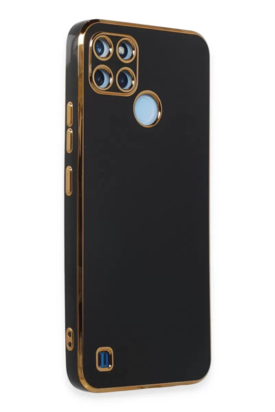 Realme C25Y Kılıf Volet Silikon - Siyah