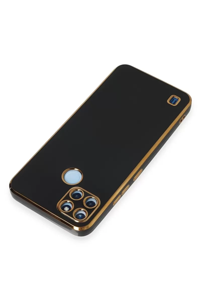 Realme C25Y Kılıf Volet Silikon - Siyah