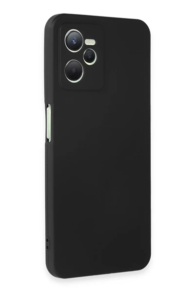 Realme C35 Kılıf First Silikon - Siyah