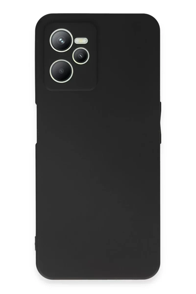 Realme C35 Kılıf First Silikon - Siyah
