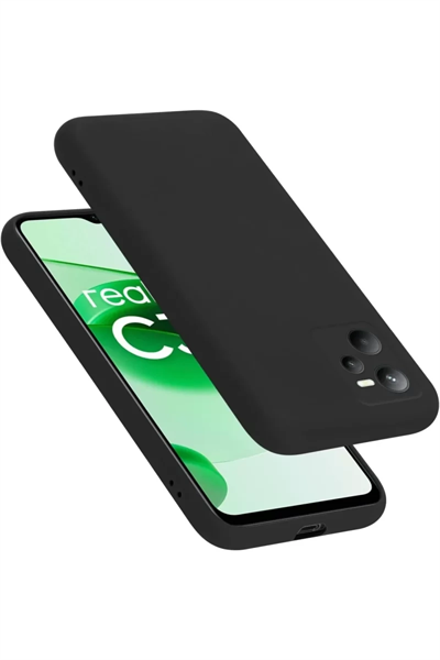 Realme C35 Kılıf First Silikon - Siyah