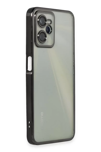Realme C35 Kılıf Lensli Silikon - Siyah