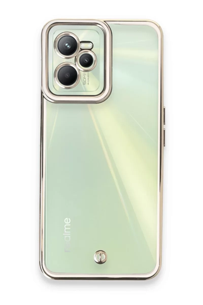 Realme C35 Kılıf Liva Lens Silikon - Beyaz