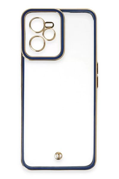 Realme C35 Kılıf Liva Lens Silikon - Mavi