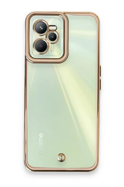 Realme C35 Kılıf Liva Lens Silikon - Pudra