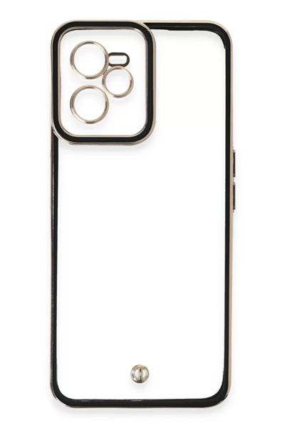 Realme C35 Kılıf Liva Lens Silikon - Siyah