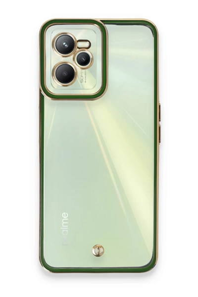 Realme C35 Kılıf Liva Lens Silikon - Yeşil