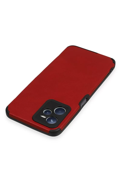 Realme C35 Kılıf Loop Deri Silikon - Kırmızı