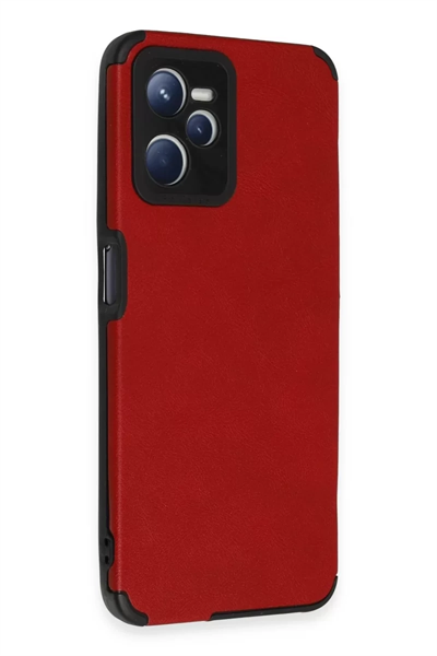 Realme C35 Kılıf Loop Deri Silikon - Kırmızı