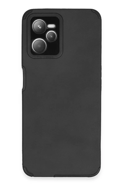 Realme C35 Kılıf Loop Deri Silikon - Siyah