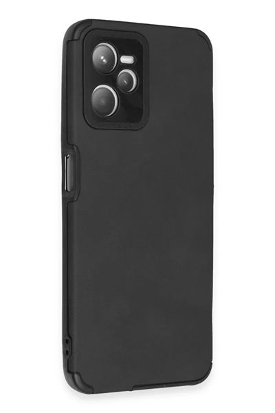 Realme C35 Kılıf Loop Deri Silikon - Siyah