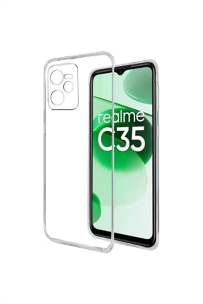 Realme C35 Kılıf Lüx Şeffaf Silikon