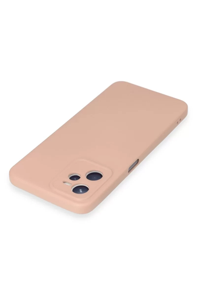Realme C35 Kılıf Nano içi Kadife Silikon - Pudra