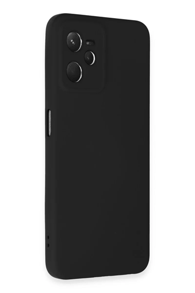 Realme C35 Kılıf Nano içi Kadife Silikon - Siyah