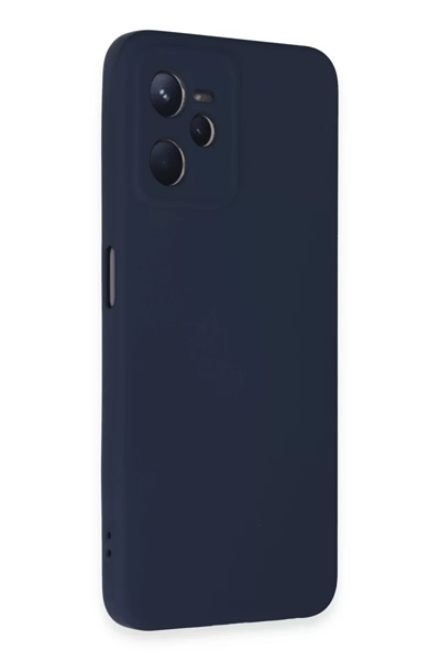 Realme C35 Kılıf Nano içi Kadife Silikon - Lacivert