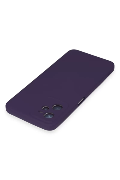 Realme C35 Kılıf Nano içi Kadife Silikon - Mor