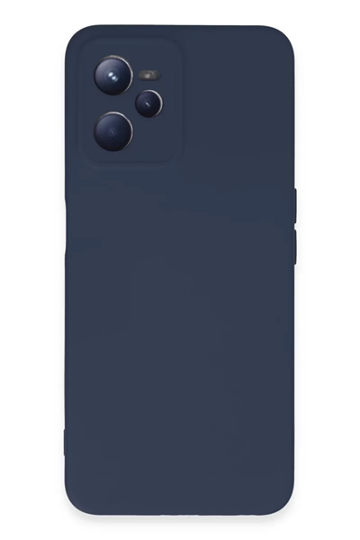 Realme C35 Kılıf Nano içi Kadife Silikon - Lacivert