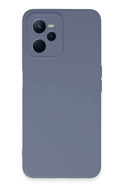 Realme C35 Kılıf Nano içi Kadife Silikon - Gri