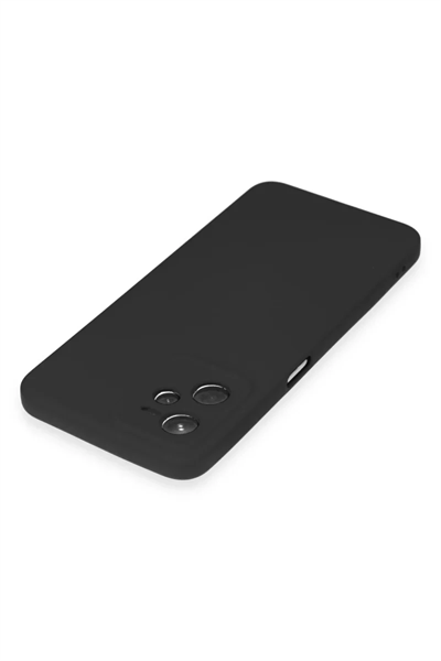Realme C35 Kılıf Nano içi Kadife Silikon - Siyah