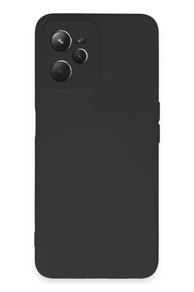 Realme C35 Kılıf Nano içi Kadife Silikon - Siyah
